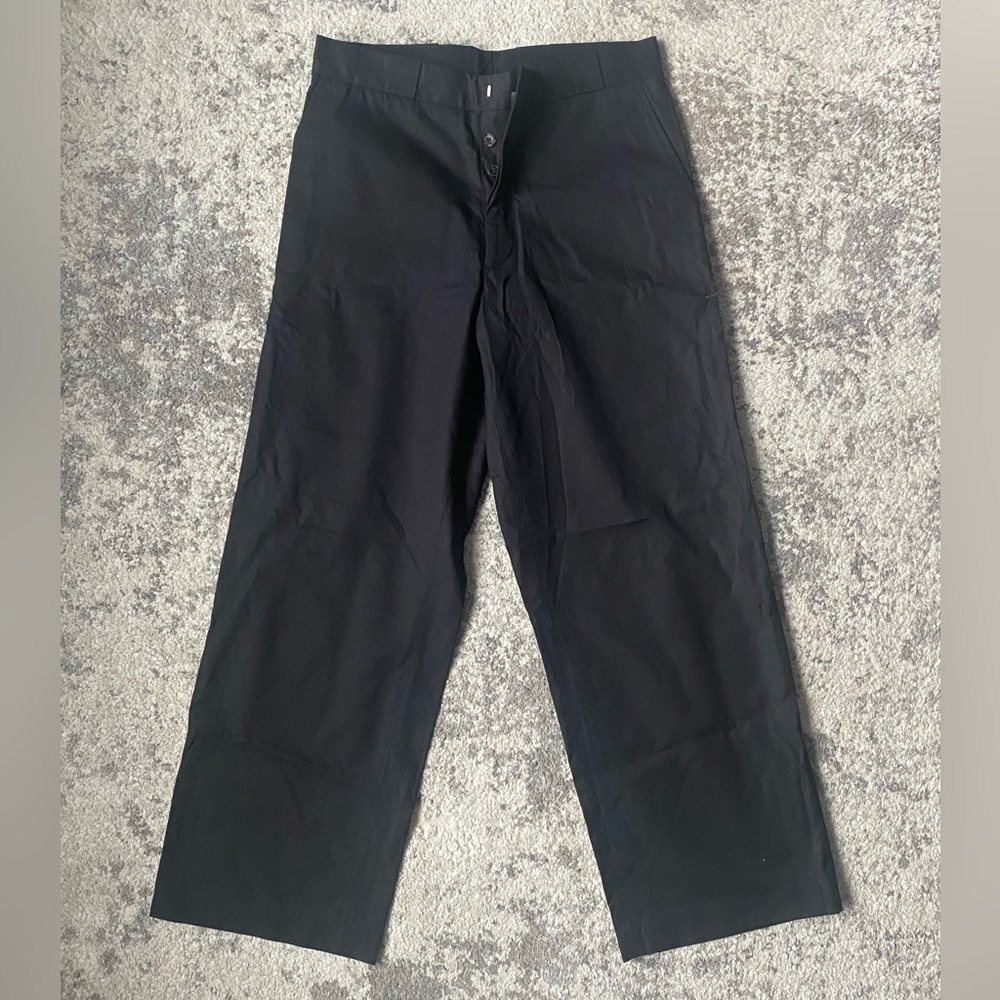 MM6 Maison Margiela Black Wide-Leg Trousers